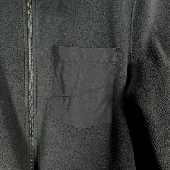 L.L. Bean Full Zip Fleece Jacket Coat Black Women's size Large - Picture 3 of 6